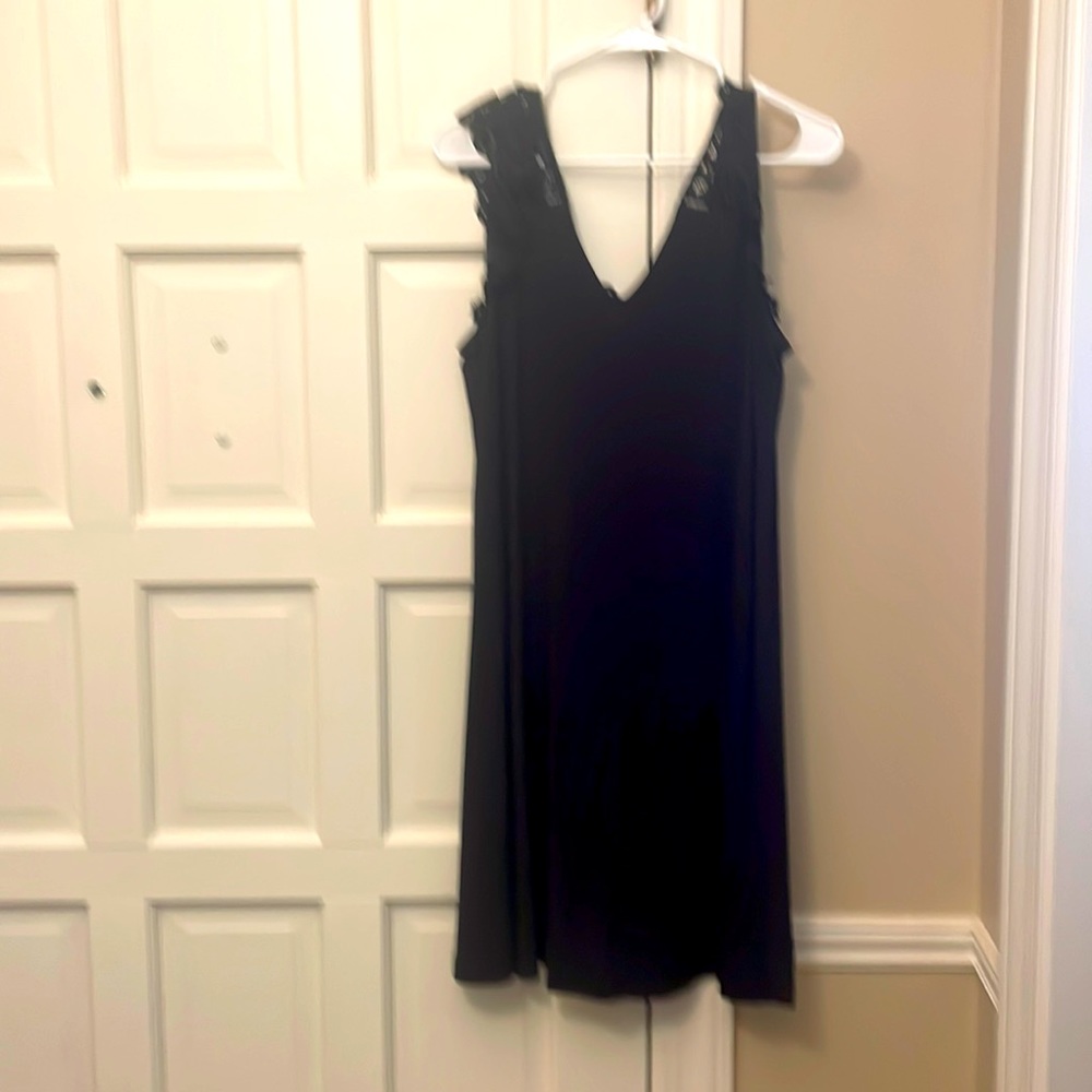 Black dress from Ann Taylor Loft. Cotton, loose fitting, casual